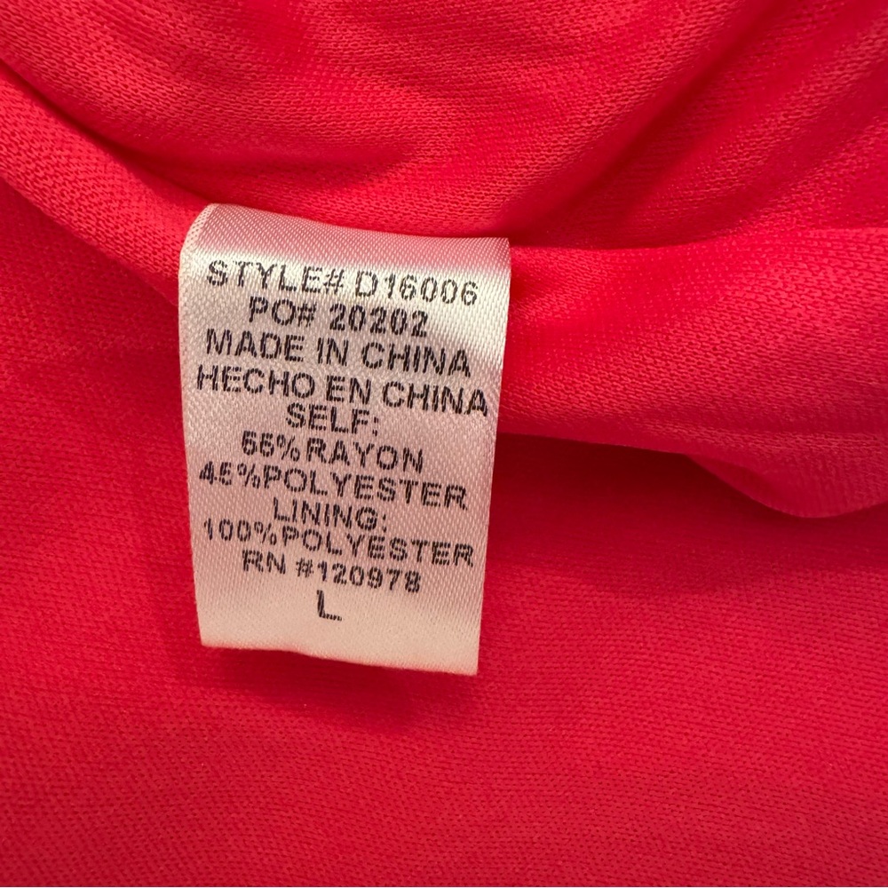 Entro Fuchsia Tiered Halter Flowy Maxi Dress Lined Women Size Large NWT - Picture 14 of 16